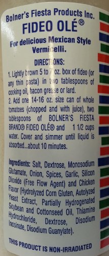 Bolner's Fiesta Mexican Seasonings & Spices 4.5oz - 6oz (Pack of 3) Choose Flavor Below (Fideo Ole 5.5oz)