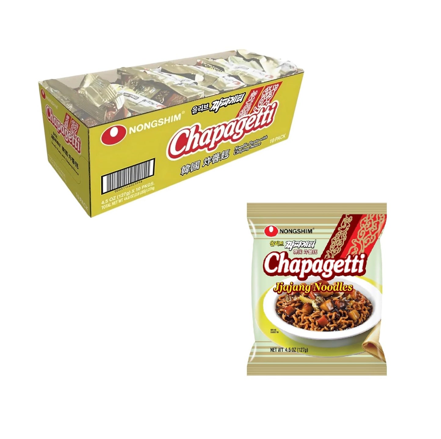 Nongshim Chapagetti Chajang Noodle, 4.5 Ounce (Pack of 10)