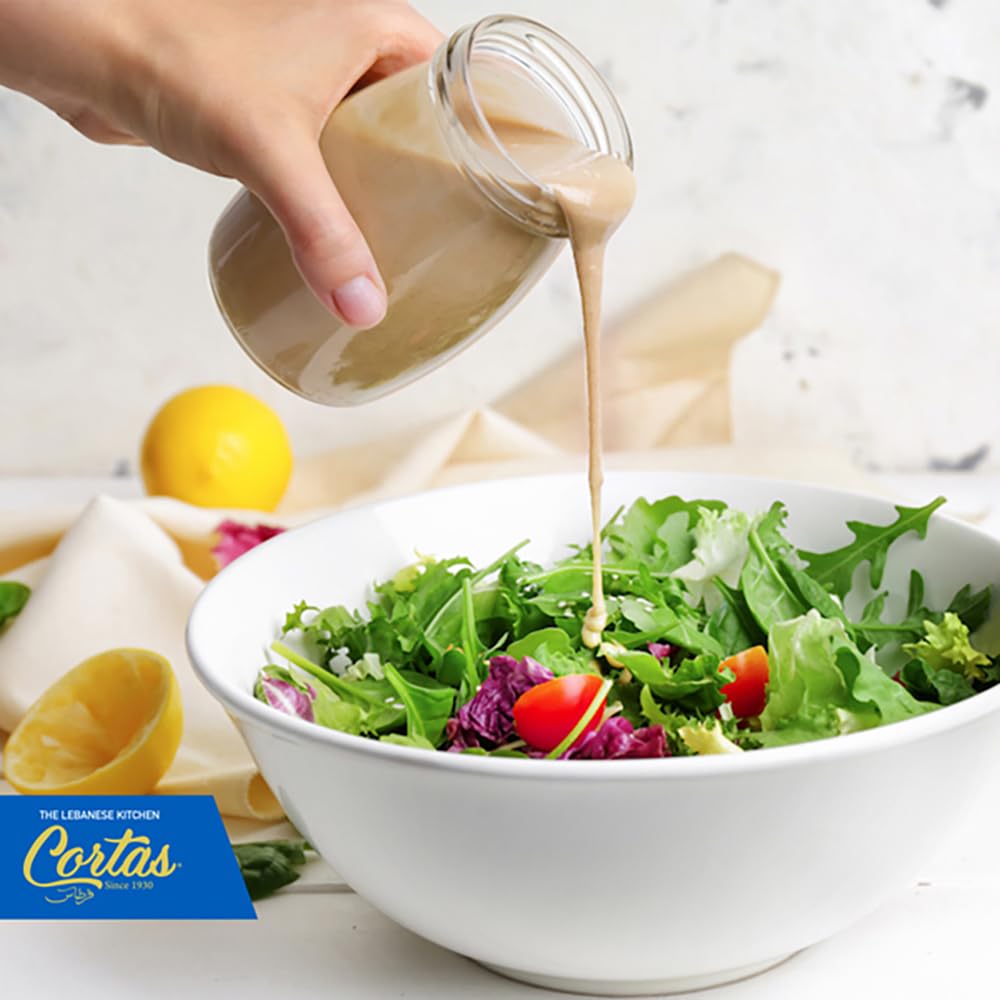 Cortas Premium Lebanese Tahini 1 LB, All Natural Sesame Paste