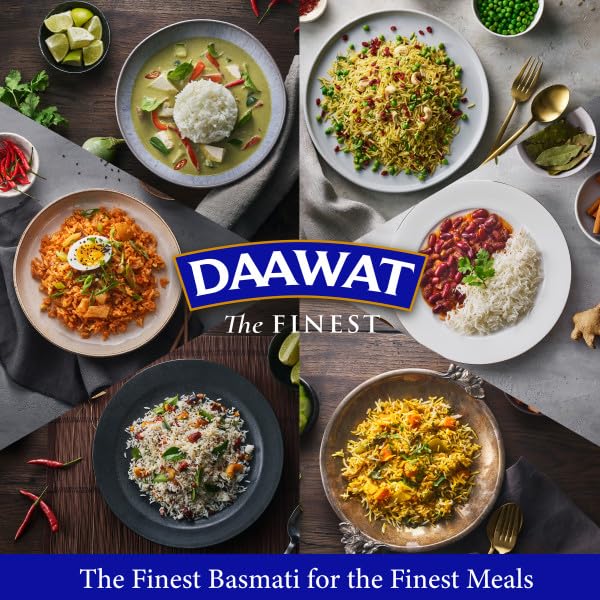 Daawat Ultima Basmati White Rice - Authentic Extra Long Grain Basmati Rice - 10 lb Bag