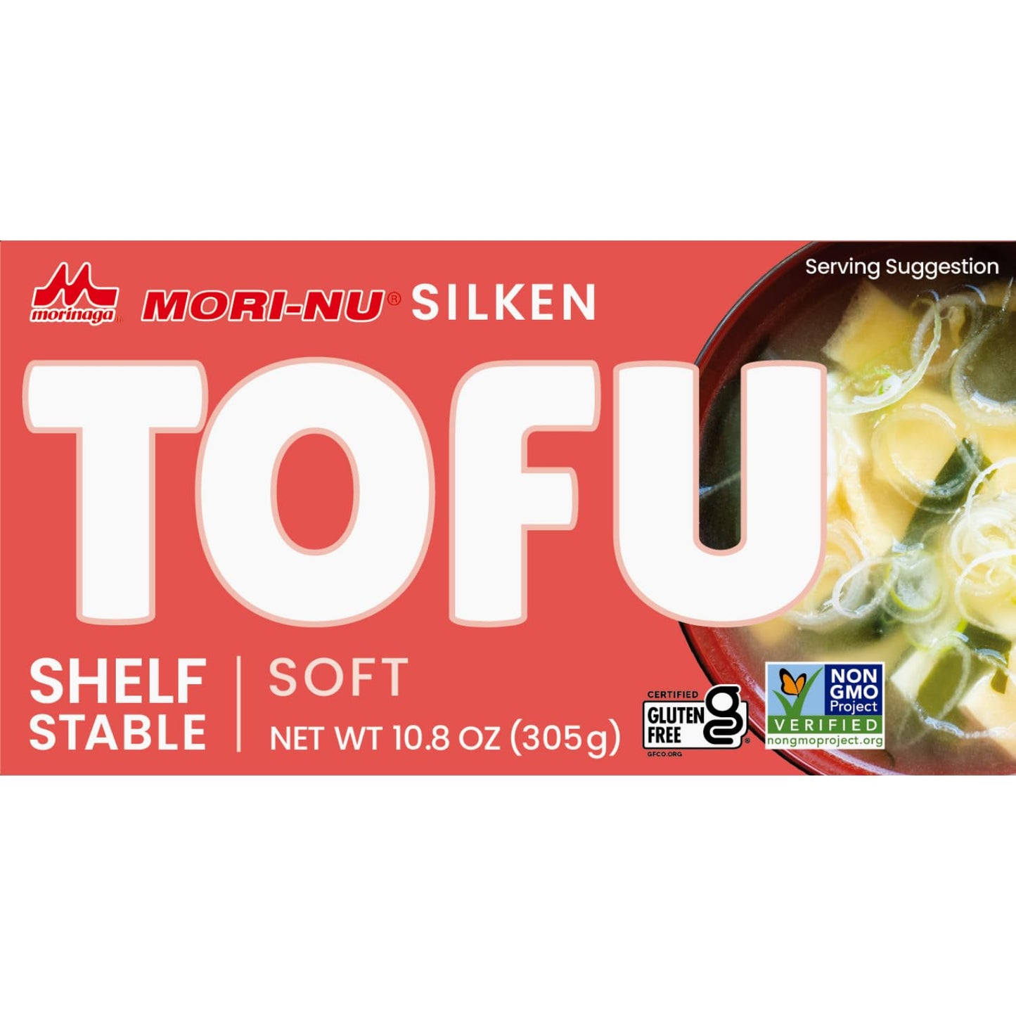 Mori-Nu Silken Tofu Soft, Velvety Smooth and Creamy, Low Fat, Gluten-Free, Dairy-Free, Vegan, Made with Non-GMO soybeans, KSA Kosher Parve, Shelf-Stable, Clean protein, 10.8 oz x 12 Packs