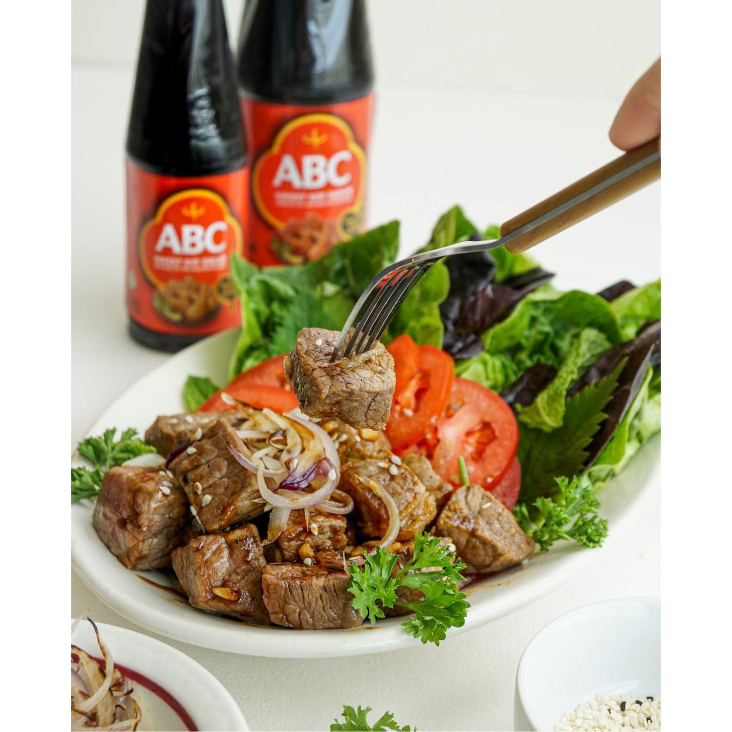ABC Sweet Soy, Black Dark Marinade, 20.3 Oz, Savory Sauce, Dip, Stir-fry, Glaze, Vegan, No MSG, Plant-based, Halal, Umami Flavor, Indonesian Kecap Manis Made with Coconut Sugar