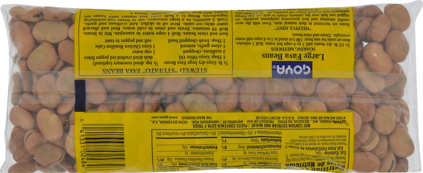 Goya Foods Large Fava Beans, Dry, 16 Ounce (Pack of 24)