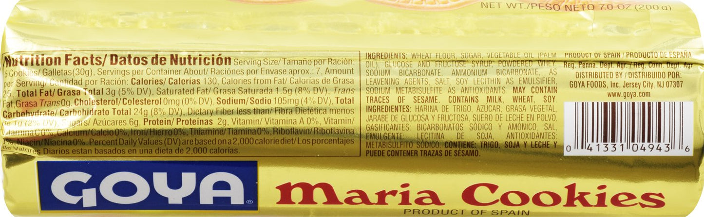 Goya Foods Maria Cookies, 7 Ounce (Pack of 16)