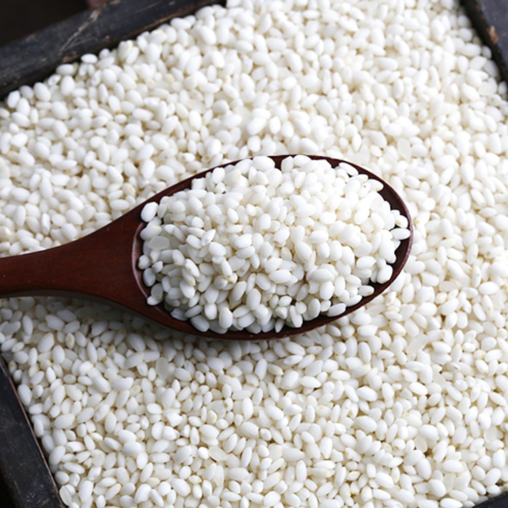 ROM AMERICA Sweet Sticky Glutinous Short Grain White Rice for Asian Cooking and Desserts - Thai Mango Sticky Rice, Sweets, Pudding, Tteok Rice Cake, Mochi, Coconut Rice - 찹쌀 - 4 Pound (Pack of 1)