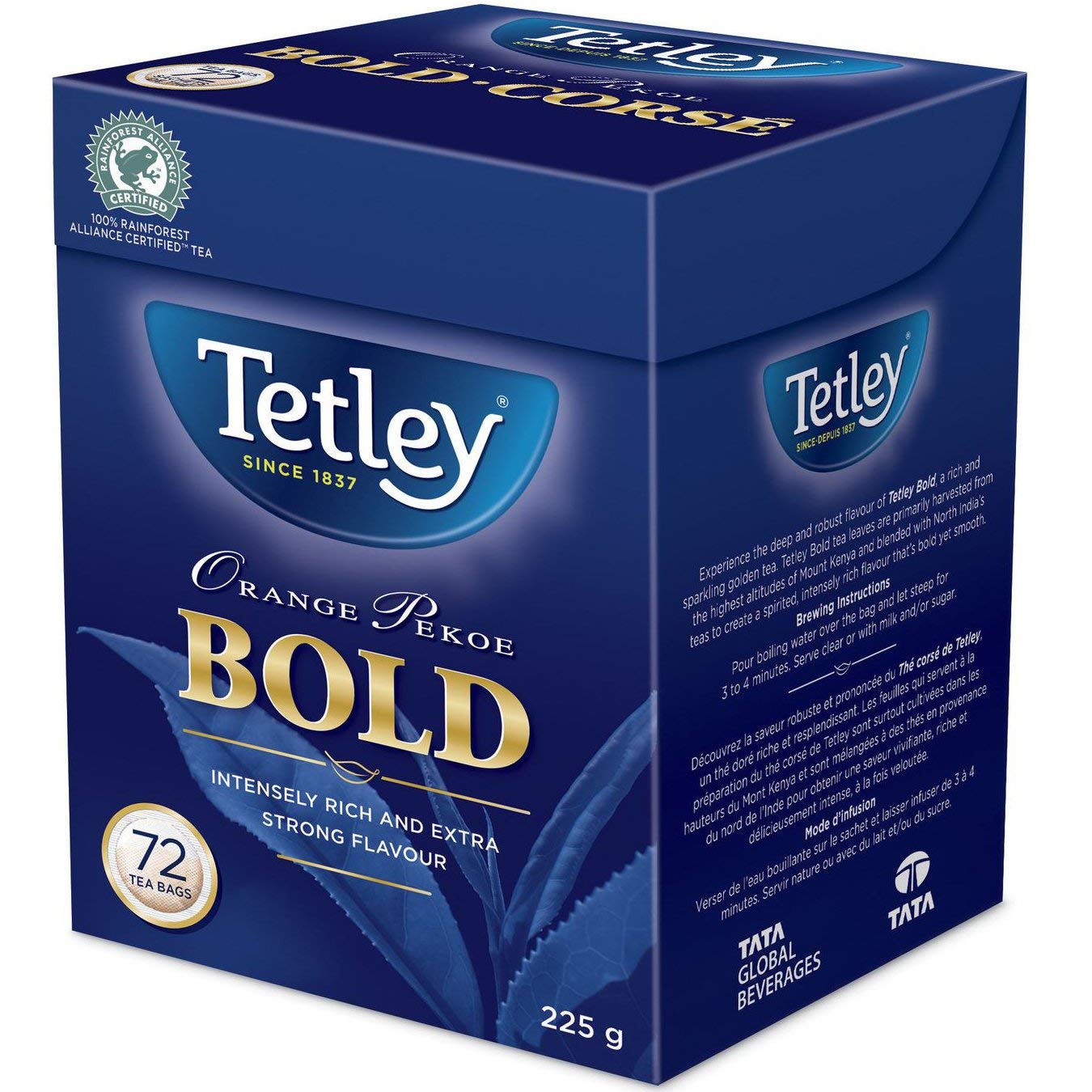 Tetley Bold Orange Pekoe Tea - 72ct/225g