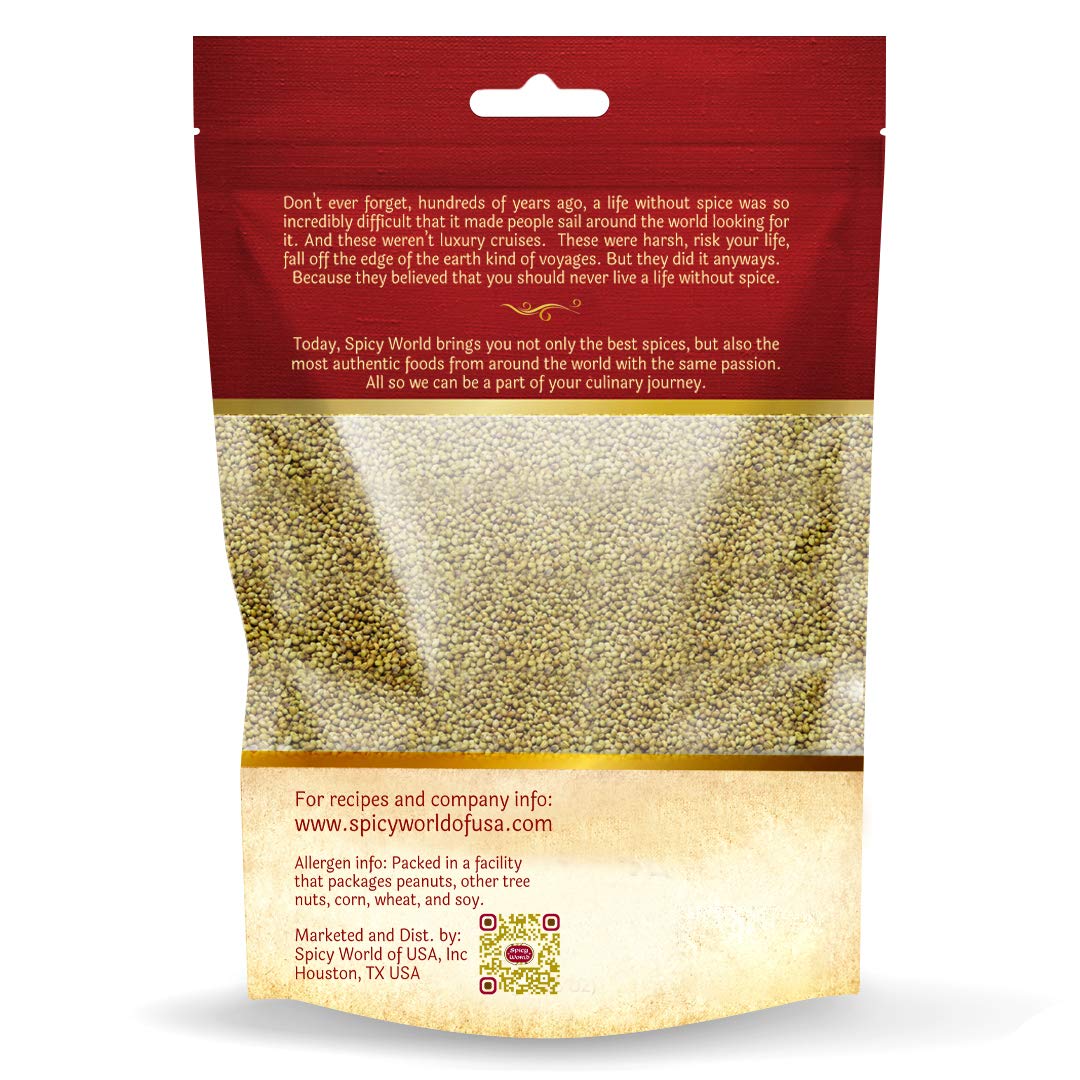 Spicy World Coriander Seeds Whole 3.5 Ounce Bag - Pure, Vegan, All Natural, Product of India (Dhania)