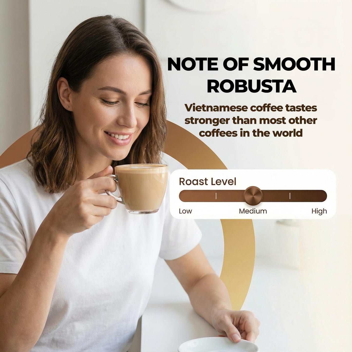 Vinacafe Instant Coffee Packets 3 in 1 Authentic Vietnamese Taste, Balanced Medium Roast Coffee Mix for Quick Preparation at Home, Office or Travel, Single Serve Sachets Pack of 5 | 20 Sachets Per Bag (100 Total Counts)