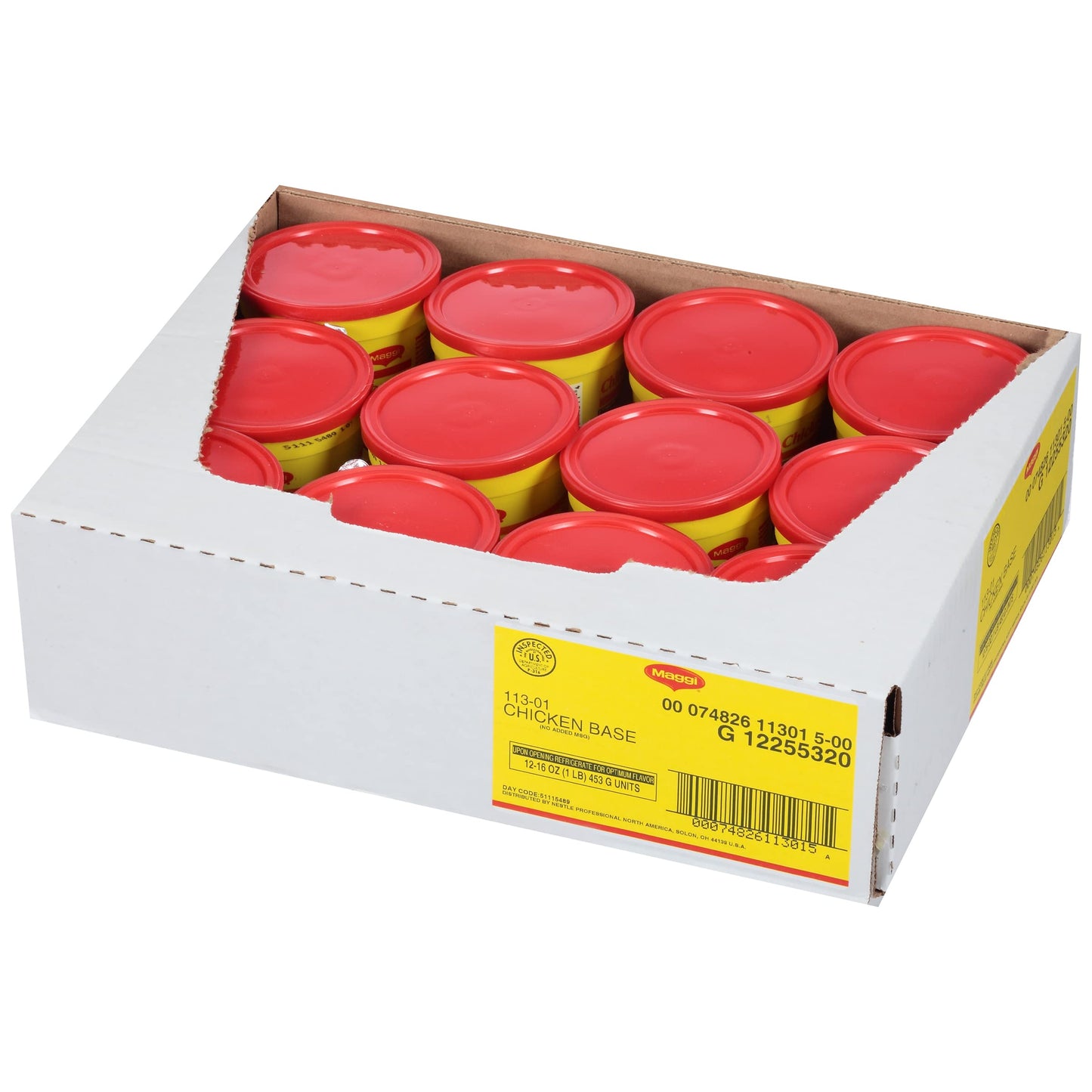 Maggi Chicken Base, Stock and Bouillon, Gluten Free, No MSG, Bulk 1 lb Tub (Pack of 6)