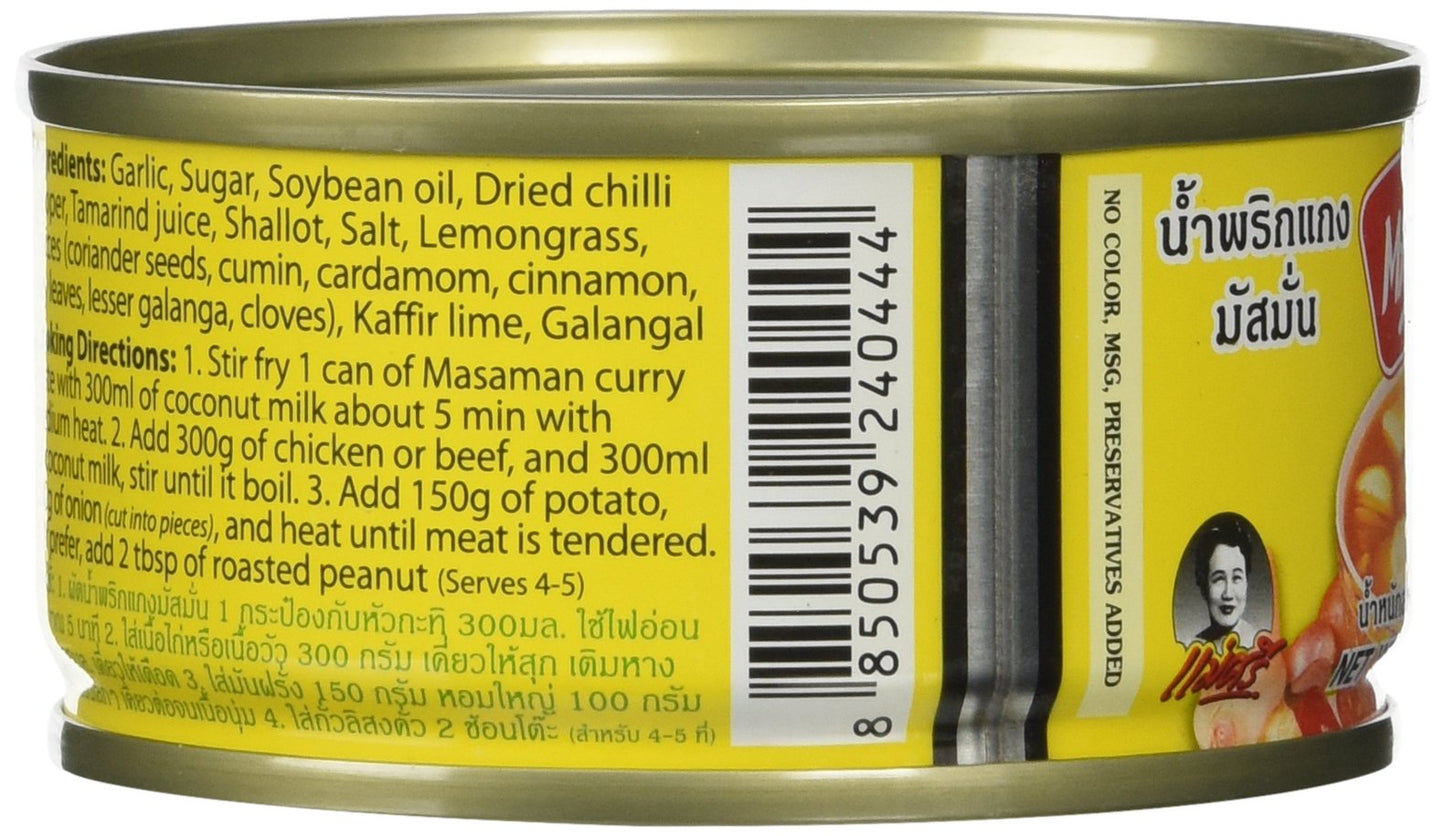 Maesri Thai Masaman Curry - 4 Oz (Pack of 4)