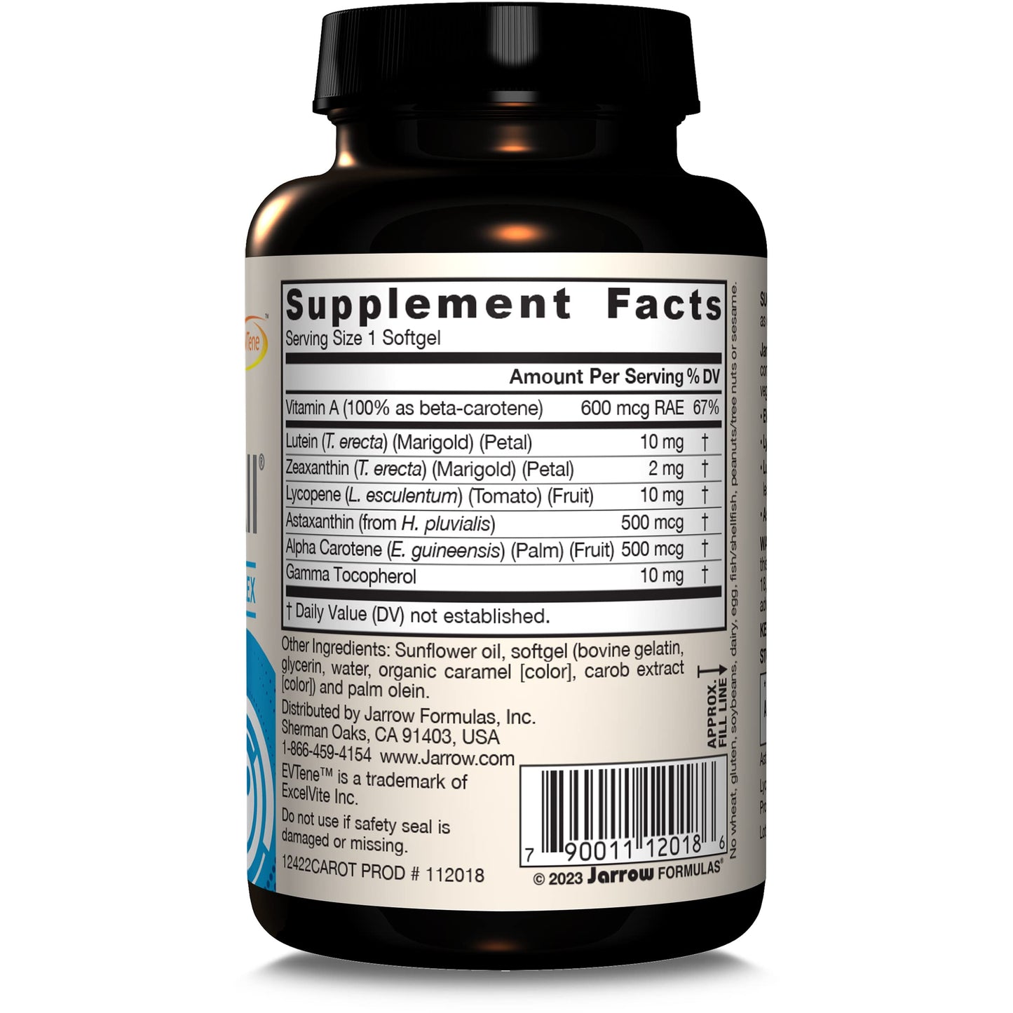 Jarrow Formulas® CarotenAll, Dietary Supplement, Antioxidant Support for Vision and Cardiovascular Health, 60 Softgels, Up to a 60 Day Supply