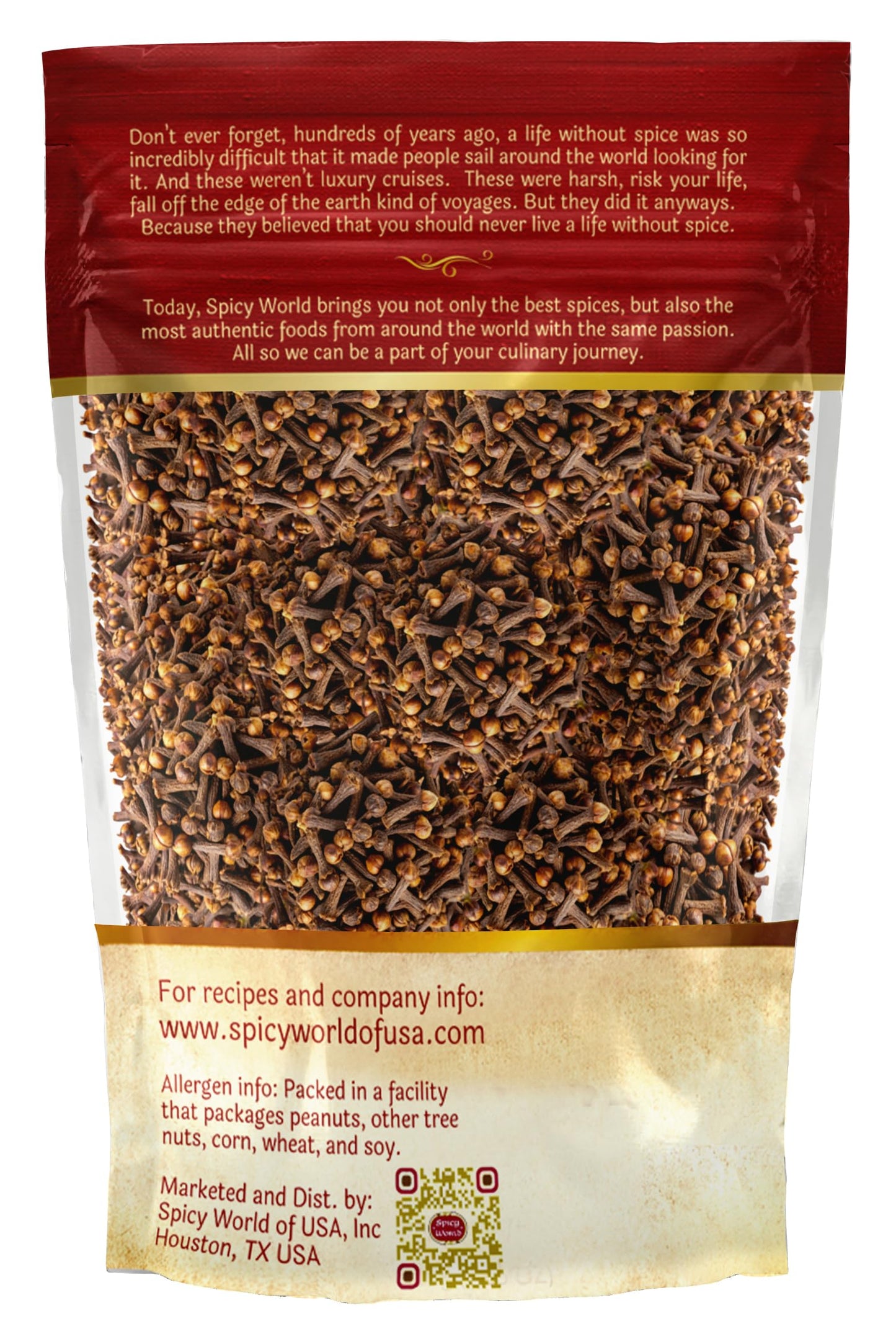 Cloves Whole Bulk 14 Oz Bag - Pure, Non-GMO, Premium Hand Picked Quality - Great for Foods, Clove Tea, Clove Pomander Balls & Potpourri - Aromatic & Richly Flavored Cloves Whole by Spicy World