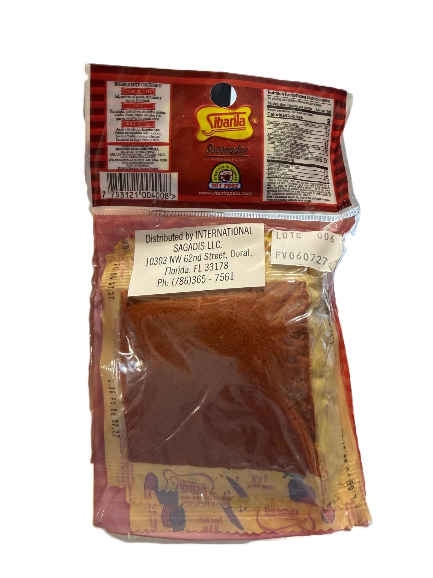 Sibarita Sazonador Aji Panca Panca Pepper Seasoning 2.22 Oz.