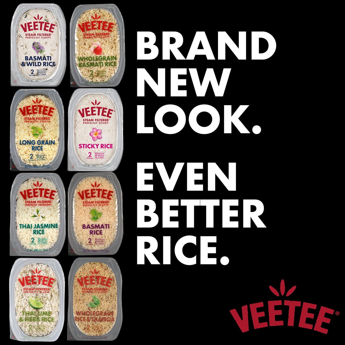 Veetee Basmati Rice - 2 Minute Rice Microwavable Meals - Instant Rice Meals Ready to Eat Gluten Free Precooked Rice - 9.9oz (Pack of 6)