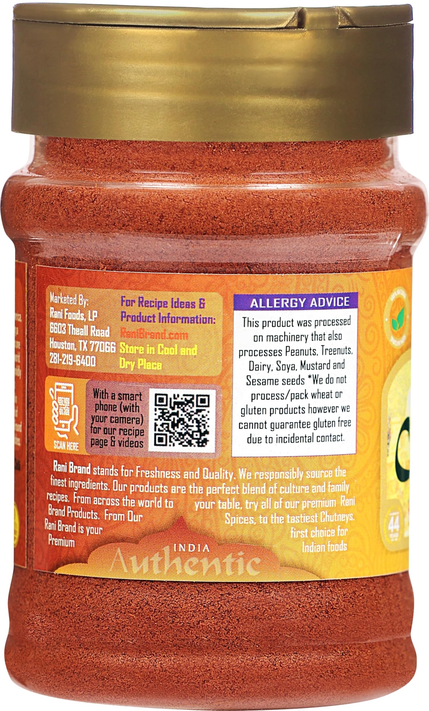Rani Chilli Powder (Mirchi) Ground Indian Spice 3oz (85g) PET Jar ~ All Natural | Salt-Free | Vegan | No Colors | Gluten Friendly | NON-GMO | Kosher | Indian Origin