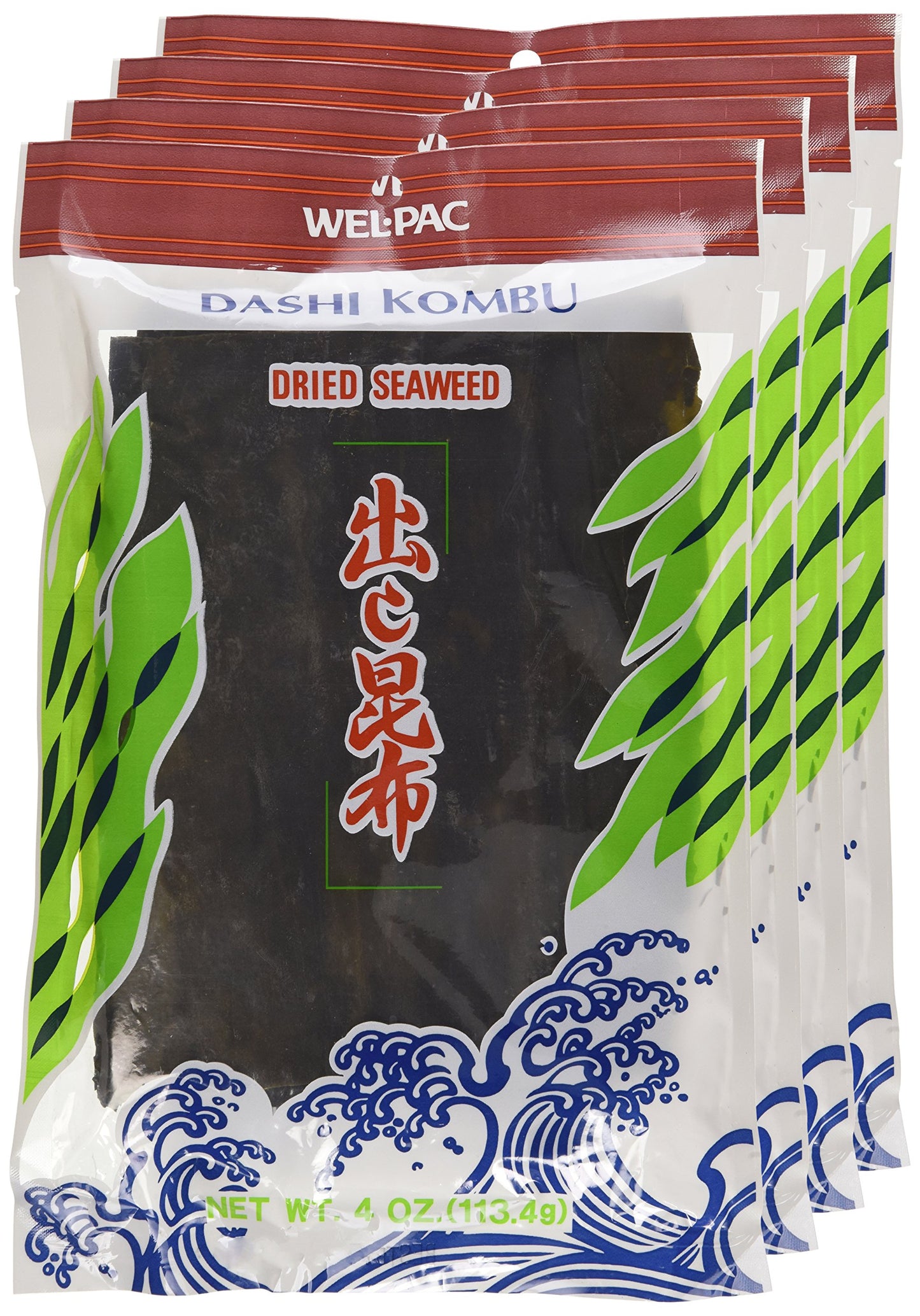 Wel-pac Dashi Kombu Dried Seaweed (Pack of 4)