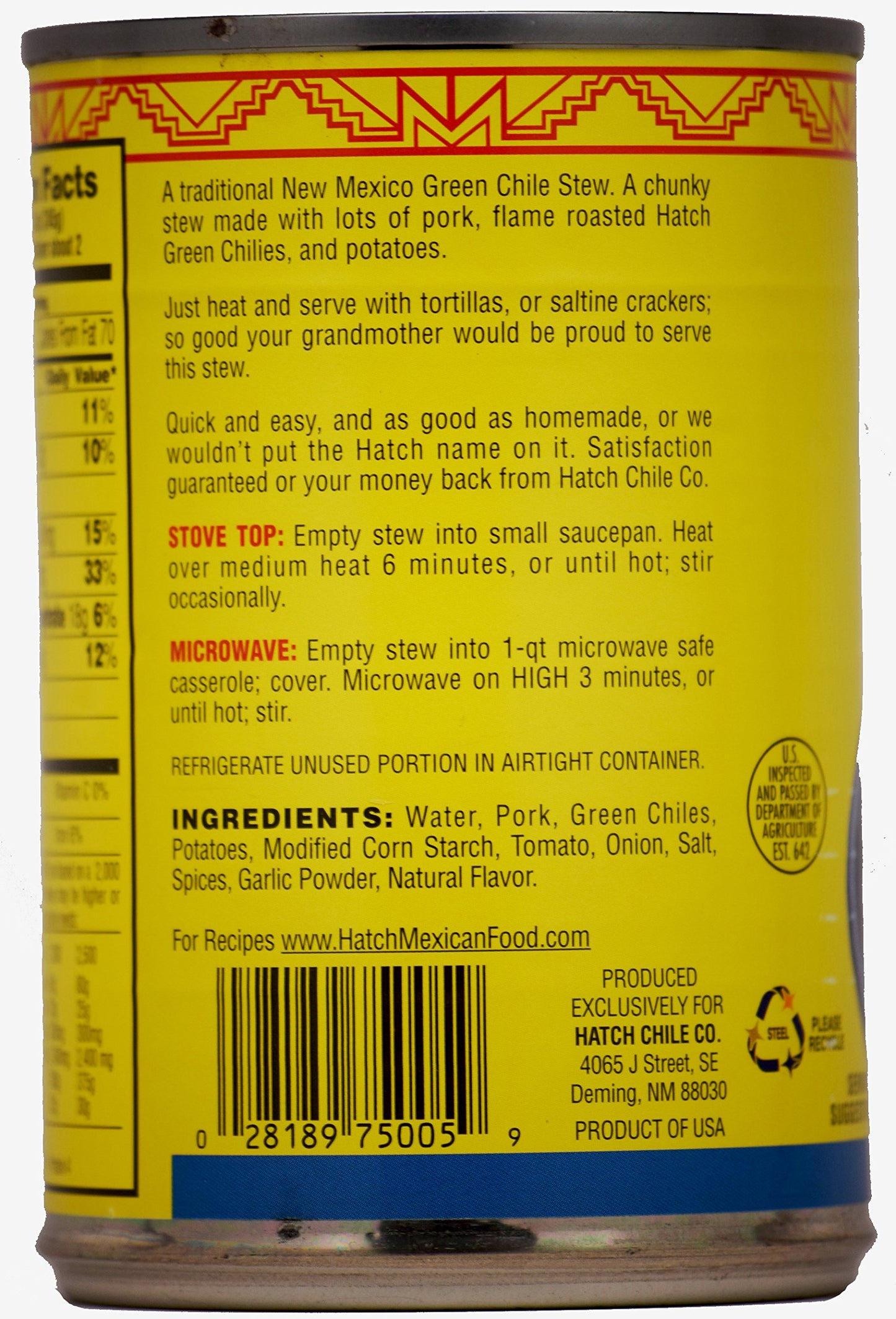 Hatch Green Chile Stew with Pork (Pack of 6)