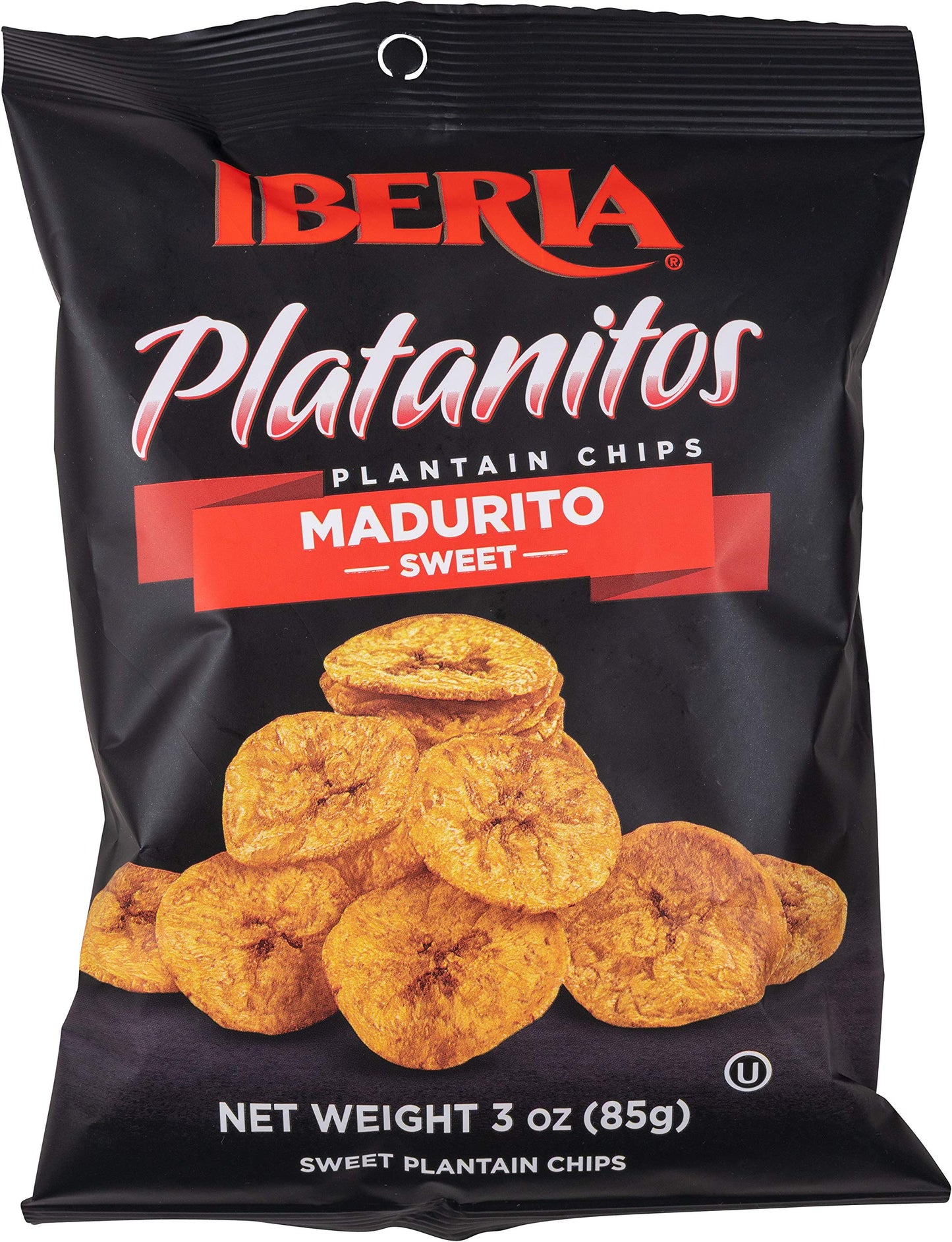 Iberia Naturally Sweet Plantain Chips, 3 oz (Pack of 24)