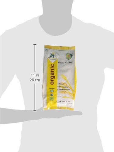 Organic Rice Flour Pure White - Rice Atta - ★ USDA Certified Organic - ★ European Union Certified Organic - ★ Pesticides Free - ★ Adulteration Free - ★ Sodium Free - 2 lb - 24 Mantra Organic