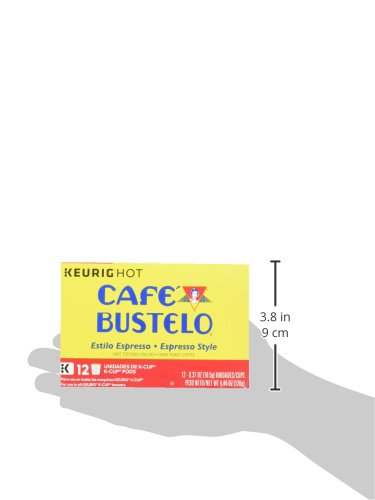 Cafe Bustelo, K-Cup Single Serve, 12 Count, 4.44oz Box (Pack of 3) (Espresso Style)