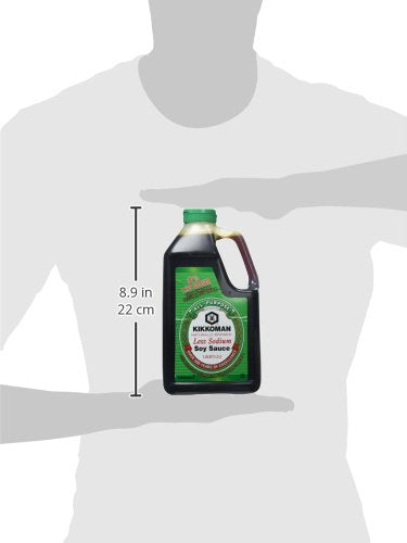 Kikkoman Traditionally Brewed Less Sodium All-Purpose Seasoning Soy Sauce 1.25 Qt (40 Oz)