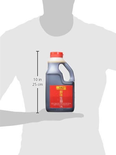 Lee Kum Kee Soy Sauce (64 oz - 1 Pack) Vegan, Non-GM Soybeans | Umami Flavor | Perfect for Marinades, Stews, Sauce Mixes, Stir-Frying, Drizzling, Dipping, Seasoning & Braising