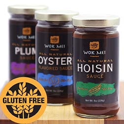 Wok Mei Variety Set of 3 - Oyster, Hoisin and Plum Sauce - 8oz Jars