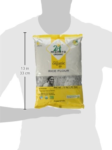 24 Mantra Organic Rice Flour 4 lb, White (Packaging May Vary)