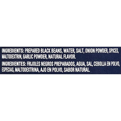 BUSH'S BEST 15 oz Canned Seasoned Recipe Black Beans, Source of Plant Based Protein and Fiber, Low Fat, Gluten Free, (Pack of 12)