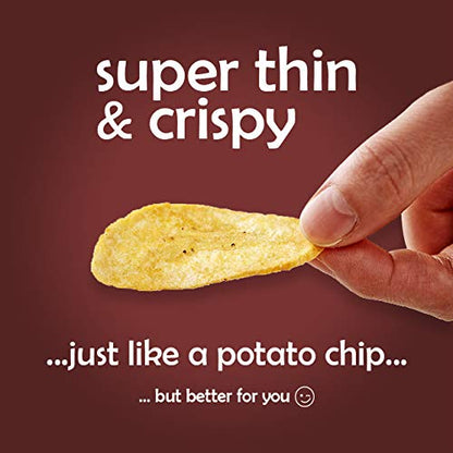 Banana Chips - Dried Bananas Gluten Free Chips (Hickory BBQ) Dehydrated Fruits Healthy Chip Snacks For Adults & Kids - Vegan Paleo non gmo Dried Fruits Snacks (From 100% Banana) 6 Packs