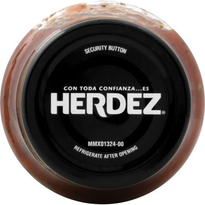 HERDEZ Roasted Salsa Roja, Medium, 15.7 oz Jar– Smoky & Spicy Red Salsa for Tacos & Enchiladas