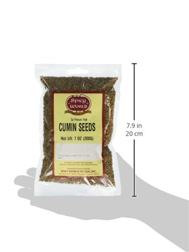 Spicy World Whole Cumin Seeds 7 Oz Resealable Bag