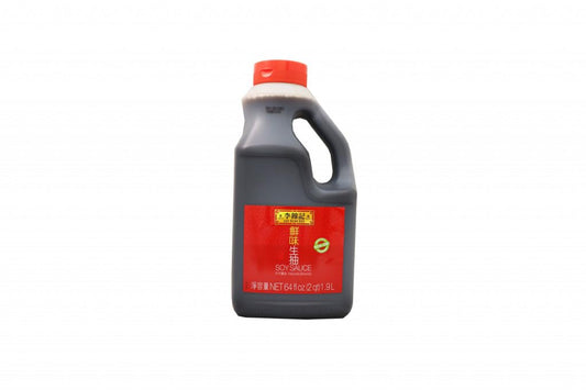 Lee Kum Kee Soy Sauce (64 oz - 1 Pack) Vegan, Non-GM Soybeans | Umami Flavor | Perfect for Marinades, Stews, Sauce Mixes, Stir-Frying, Drizzling, Dipping, Seasoning & Braising