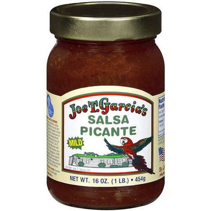 Joe T Garcia's Salsa Picante 16oz Glass Jar (Pack of 6) (Mild)
