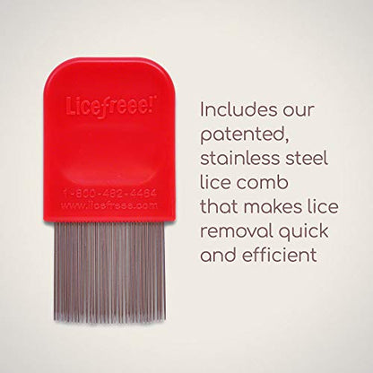 Licefreee Lice Spray for Kids Hair, Includes Professional Metal Nit & Lice Comb for Kids, Kills on Contact, 6 Fl Oz