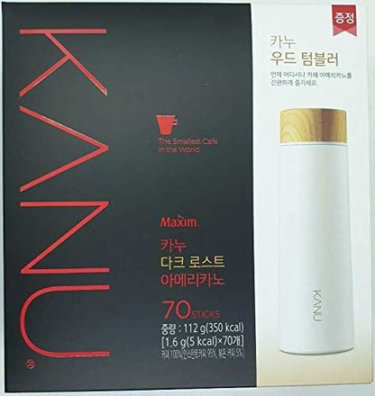 Best Coffee Maxim KANU Americano Instant Coffee 1.6g 70 sticks with Gift (Dark Roasted)