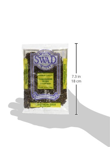 Swad Premium Quality Cardamom Seeds Decorticated (Elaichi Dana) / 100g., 3.5oz