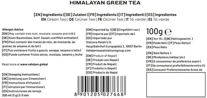 VAHDAM, Himalayan Green Tea Leaves (50+ Cups, 3.53 Oz) Non GMO, Gluten Free | High Elevation Grown Green Tea Leaves From Himalayas | Pure Unblended Single Origin Green Loose Leaf Tea | Vacuum Sealed