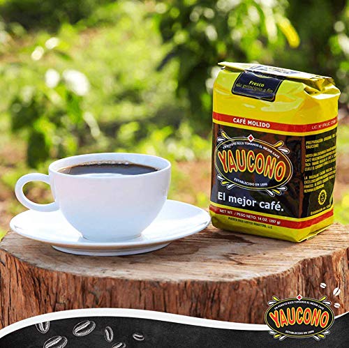 Yaucono Ground Coffee Bagged, 14 Ounce (Pack of 6)