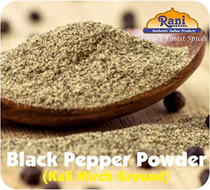 Rani Black Pepper Fine Powder 80 Mesh 3oz (85g) PET Jar ~ All Natural | Vegan | Gluten Friendly | NON-GMO | Kosher | Product of Vietnam