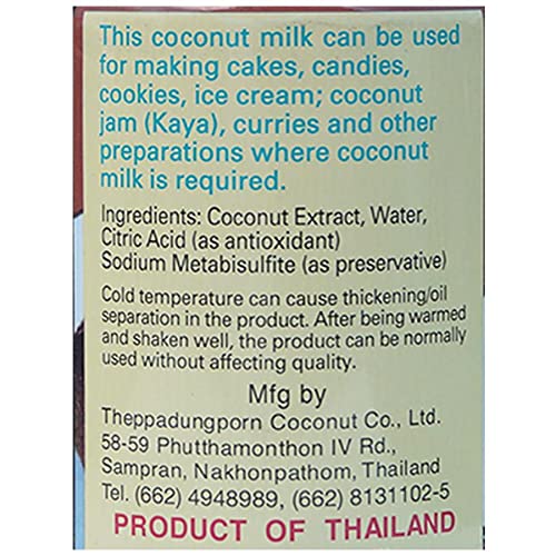 Chaokoh Coconut Milk, 13.5 Fl Oz (Pack of 8)
