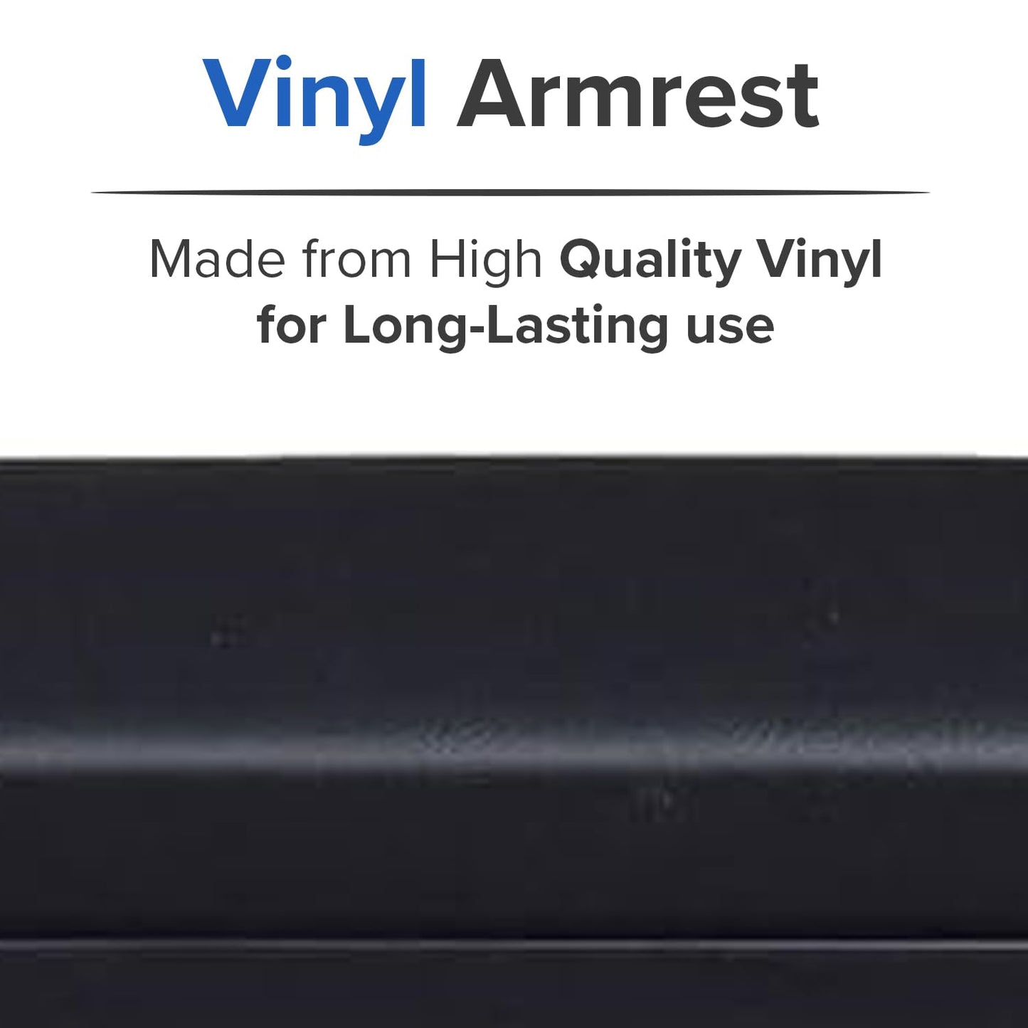 AlveyTech Heavy Duty Black 14" Full Length Padded Vinyl Armrest Pad for Wheelchair (Set of 2) - Replacement Comfortable Pads with Four Mounting Screws for Invacare & Drive Medical Wheelchairs