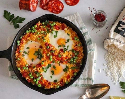 Matiz Valenciano Paella Rice from Spain (3 pack - 2.2 lbs. each) Traditional Spanish Medium-Grain | Risotto, Arrow Negro, Seafood Dishes | Natural Flavor | Soy and Gluten Free