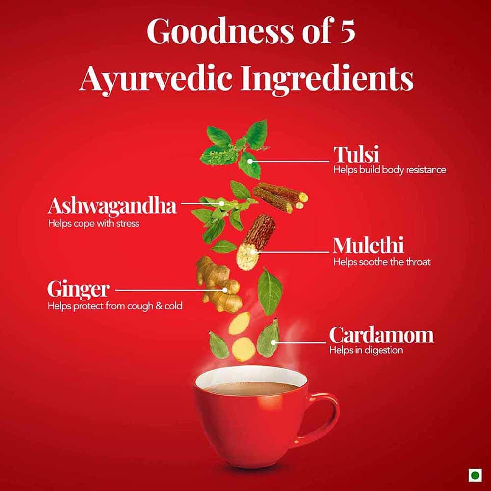 Brooke Bond Red Label -Natural Care(5 Ayurvedic Ingredients)500g