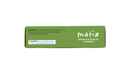 Matiz España Mussels in Extra Virgin Olive Oil & Apple Cider Vinegar | 3.92 oz. - 2 Pack | Handcrafted in Galicia, Spain | Sustainably Cultivated Mussels with Spices |