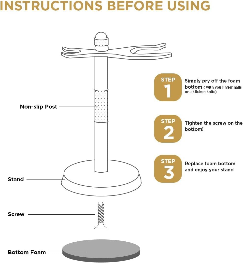 Perfecto Deluxe Chrome Razor and Brush Stand - The Best Safety Razor Stand. This Will Prolong The Life of Your Shaving Brush, metal