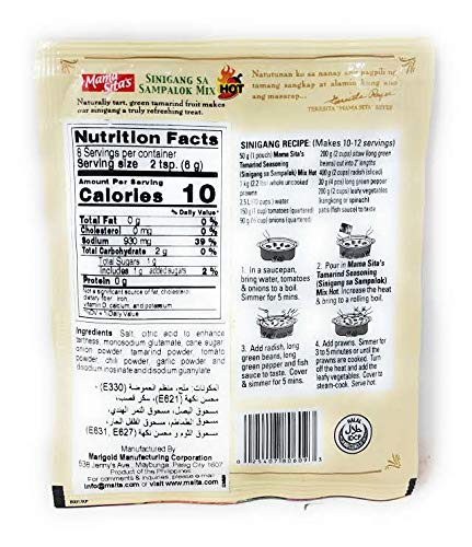 Mama Sita's Sinigang Sa Sampalok Mix Tamarind Seasoning Mix Hot 50g (1.76oz) 6 Pack