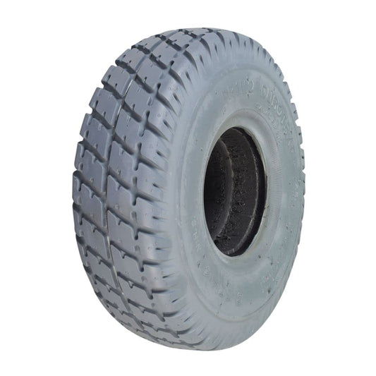 AlveyTech 3.00-4 (10"x3", 260X85) Foam-Filled Mobility Tire with Durotrap C9210 Tread (2-5/8" Bead Width) - Replacement Scooter Flat-Free Tires for Electric Scooters, Non-Marking Gray (TIRSOLI1020)