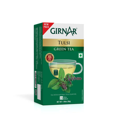 Girnar Green Tea With Tulsi (Basil Leaves) (36 Tea Bag)