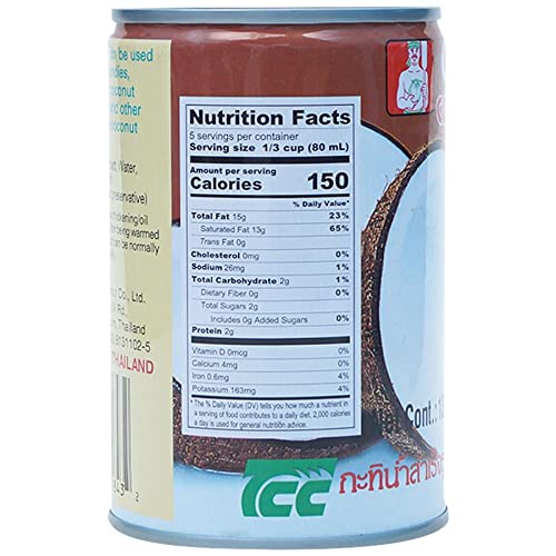 Chaokoh Coconut Milk, 13.5 Fl Oz (Pack of 8)